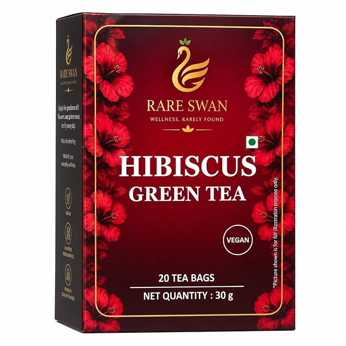 Rare Swan Hibiscus Green Tea 30g | Hibiscus Flower & Green Tea Blend | Floral & Refreshing Infusion | Vegan | No Added Preservatives
