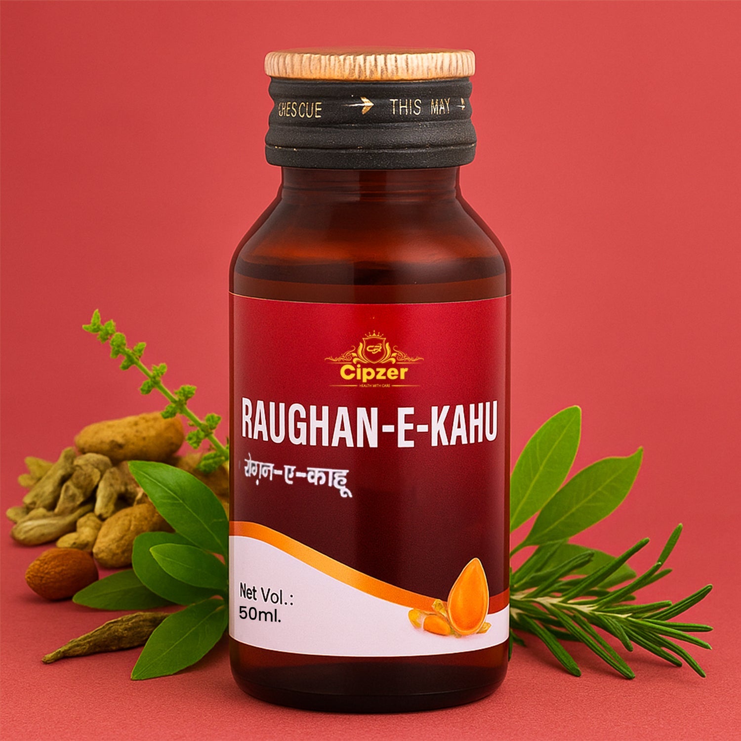 Cipzer Raughan-E-Kahu 50ML | Natural Herbal Oil for Brain, Sleep, Stress Relief & Nervine Support