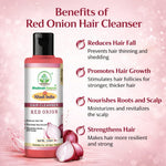 Bhudevam Naturals Khadi Red Onion Hair Shampoo – Anti-Hair Fall & Strengthening Formula- 210ML