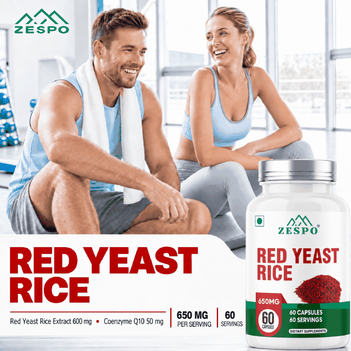 Zespo Red Yeast Rice + CoQ10 650 mg – 60 Capsules