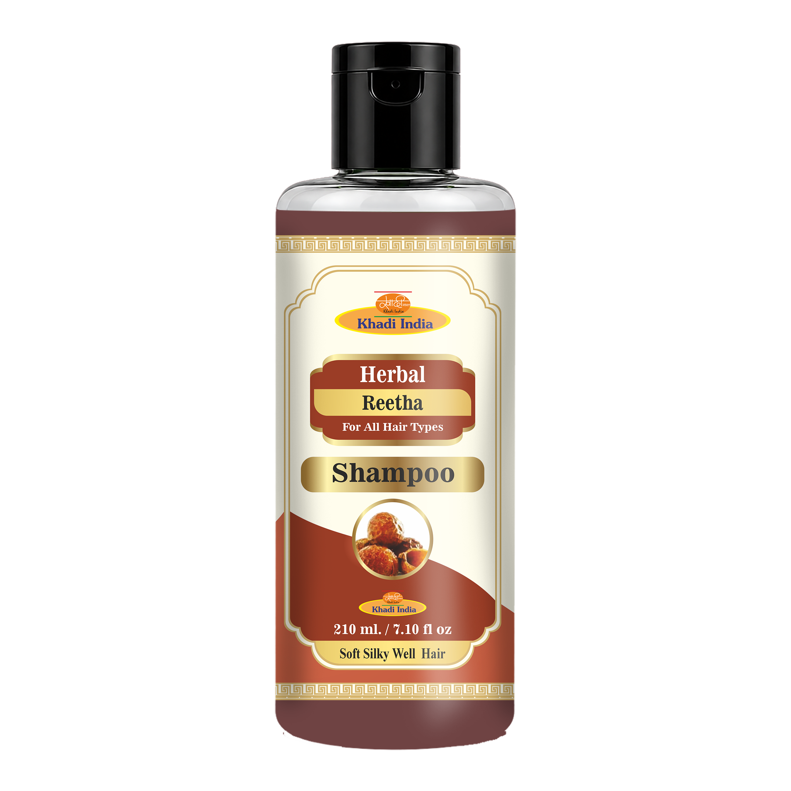 Khadi Care Herbal Reetha Shampoo for Deep Cleansing & Natural Shine - 210ml