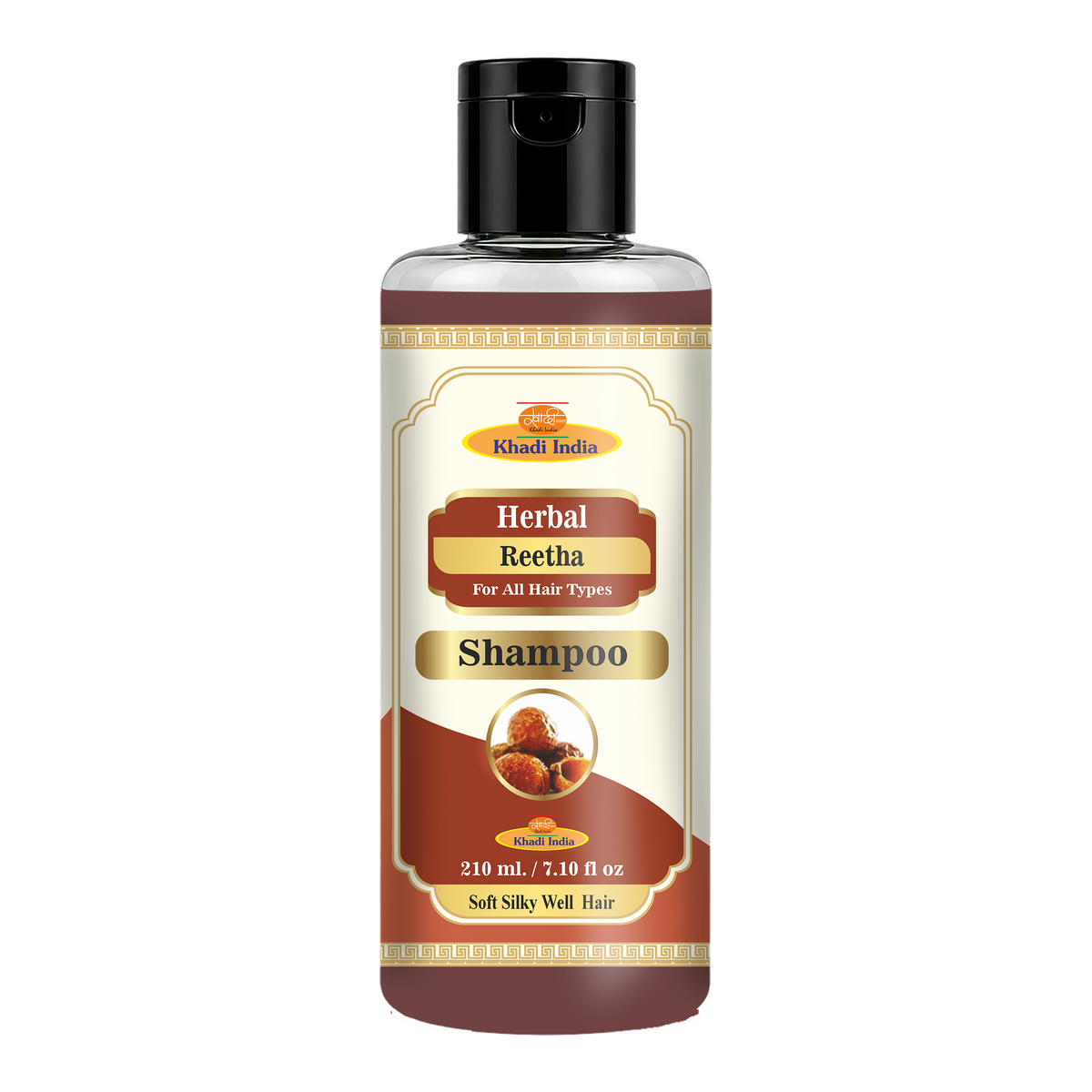 Khadi Care Herbal Reetha Shampoo for Deep Cleansing & Natural Shine - 210ml