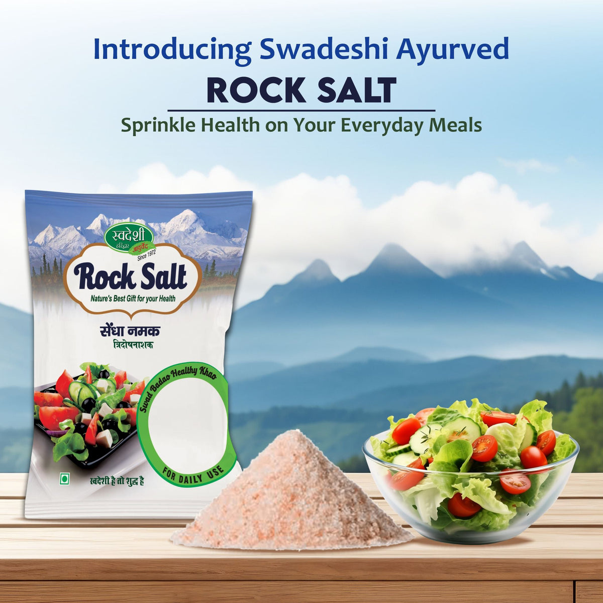 Pack of 5 Rock Salt 1 kg for Mineral Salt for Digestive & Everyday Wellness.
