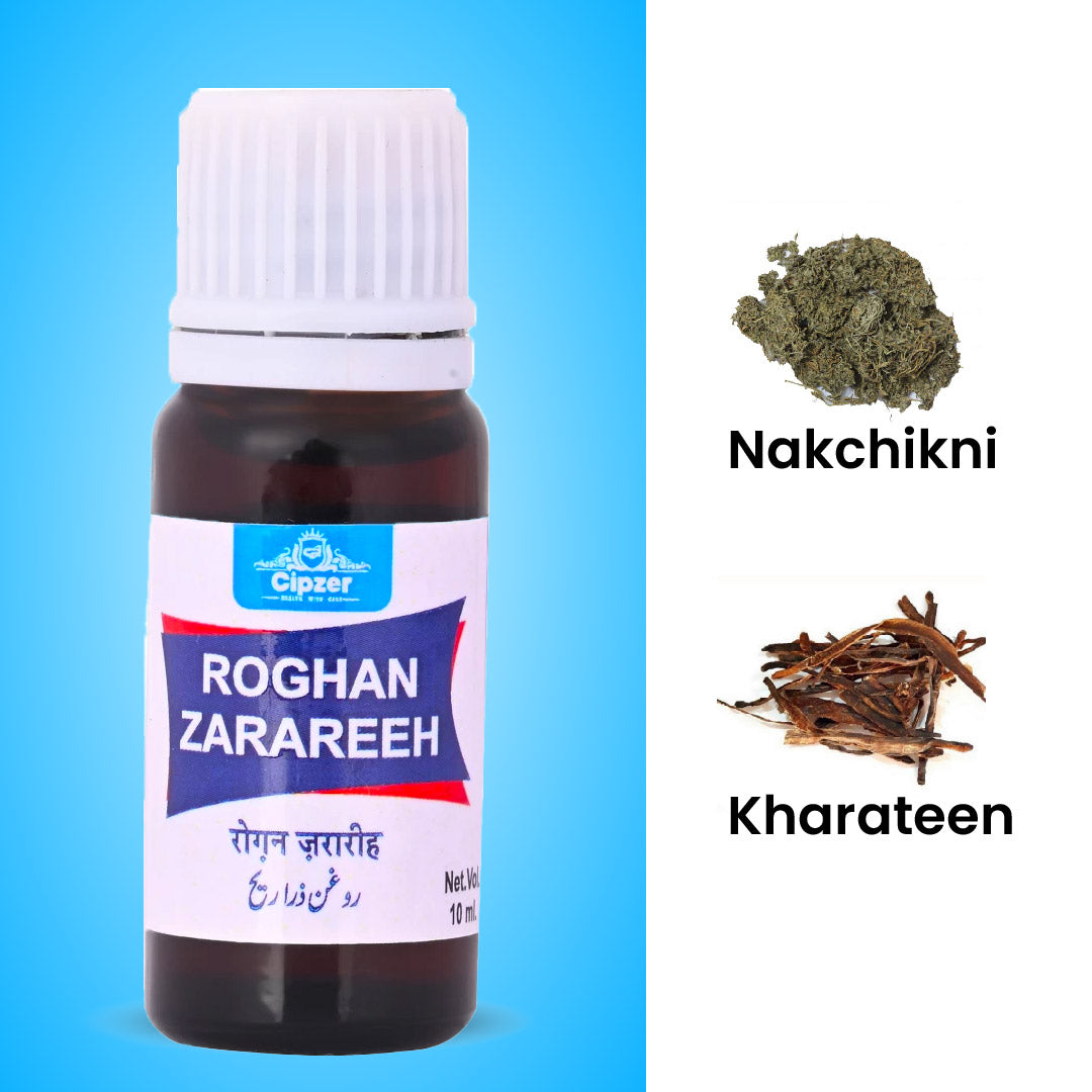 Cipzer Roghan Zarareeh 10ML | Herbal Unani Oil for Hair Growth, Dandruff, Scalp Nourishment & Strength