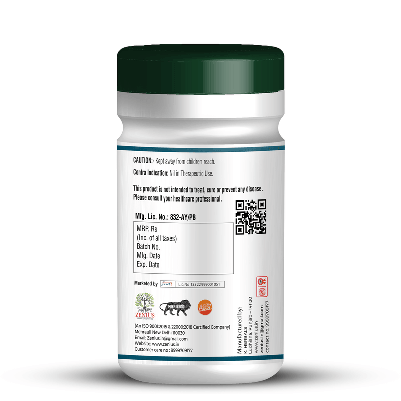 Zenius Avipattikar Powder - Acidity Medicine Relief from, Gas, Stomach Pain, and Constipation - 100gm Powder