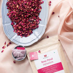 Butterfly Ayurveda Rose Petal Tea – Soothing Caffeine-Free Herbal Infusion – 20 Tea Bags