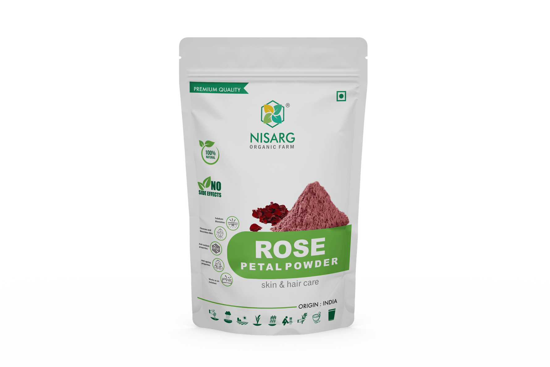 Nisarg Organic Farm Red Rose Petals Powder