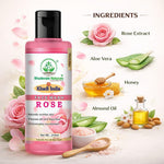 Bhudevam Naturals Khadi Rose Face Wash Gentle Herbal Face Cleanser for Soft & Glowing Skin- 210ML