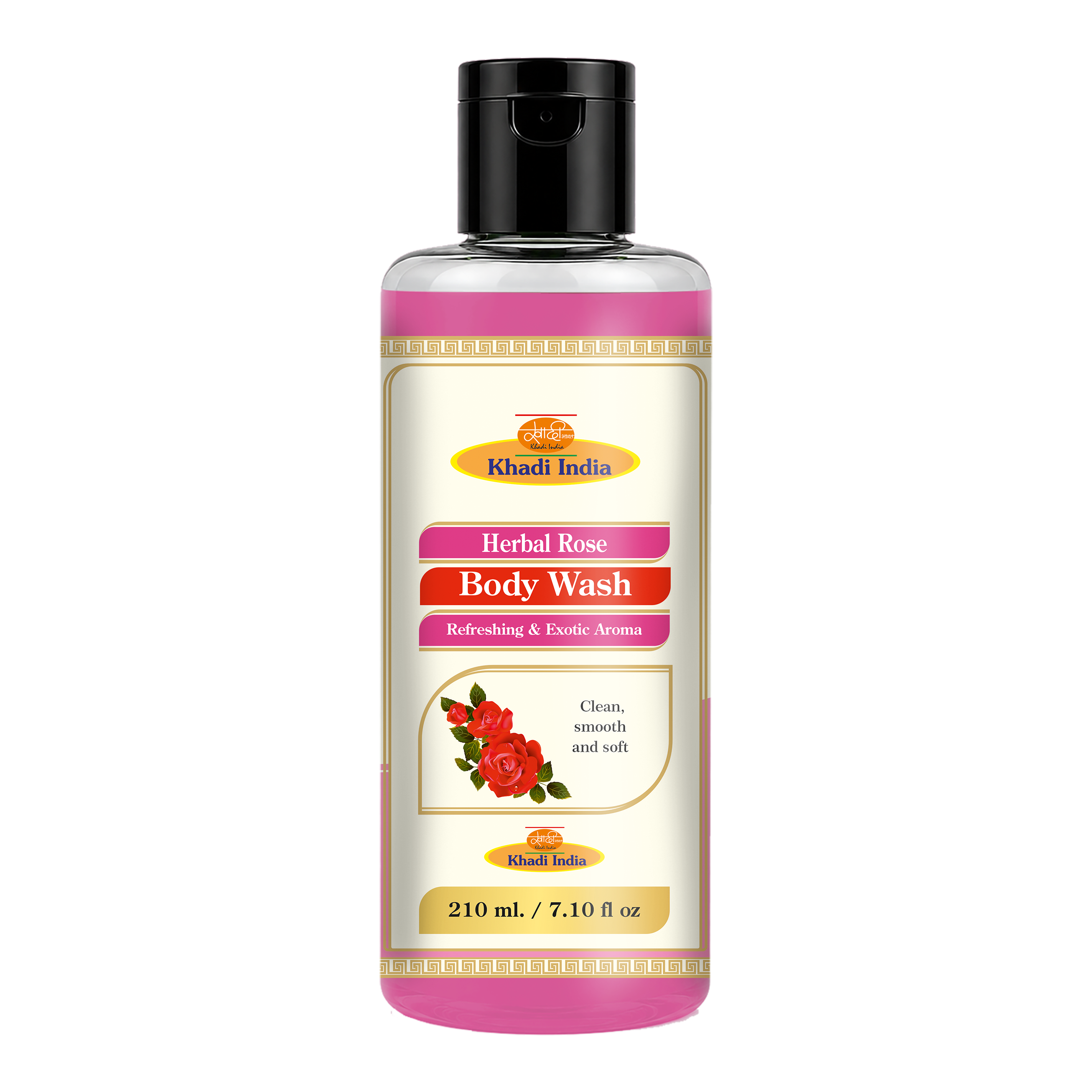 Khadi Care Herbal Rose Body Wash for Soft & Hydrated Skin - 210ml