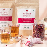 Butterfly Ayurveda Rose Petal Tea – Soothing Caffeine-Free Herbal Infusion – 20 Tea Bags