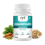 Ryt Nutrition Magnesium Glycinate with Zinc, 350mg, 60 Vegetarian Tablets, Supports Bone, Nerve and Muscle Health