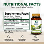 Organic Wellness Garlic Capsules -  90 Vegetarian Capsules