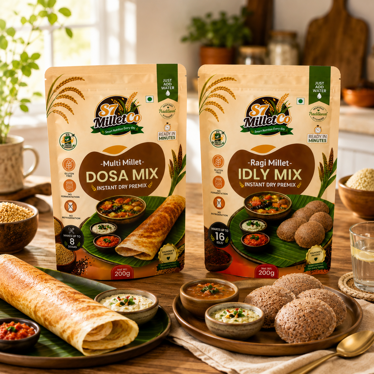 S7 MilletCo Breakfast Duo | Just Add Water | 400g