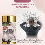 Vitaminnica Chaga Mushroom Capsules - Immune Defense & Superfood Antioxidant, 60 Count