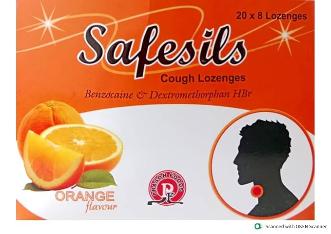 Safesils Cough Lozenges – Orange 20x8 Pack