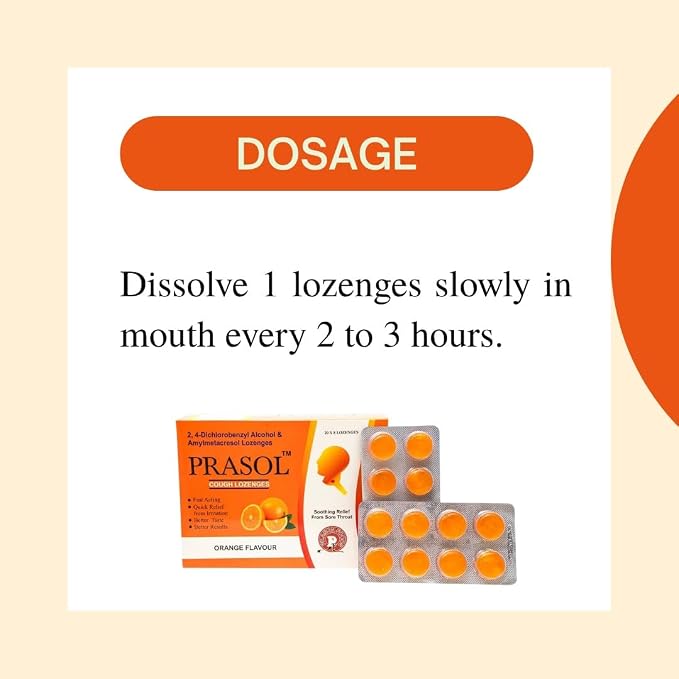 Safesils Cough Lozenges – Orange 20x8 Pack
