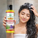 Bhudevam Naturals Khadi Saffron Tulsi & Reetha Hair Shampoo – Herbal Hair Fall Control & Scalp Care - 210ML
