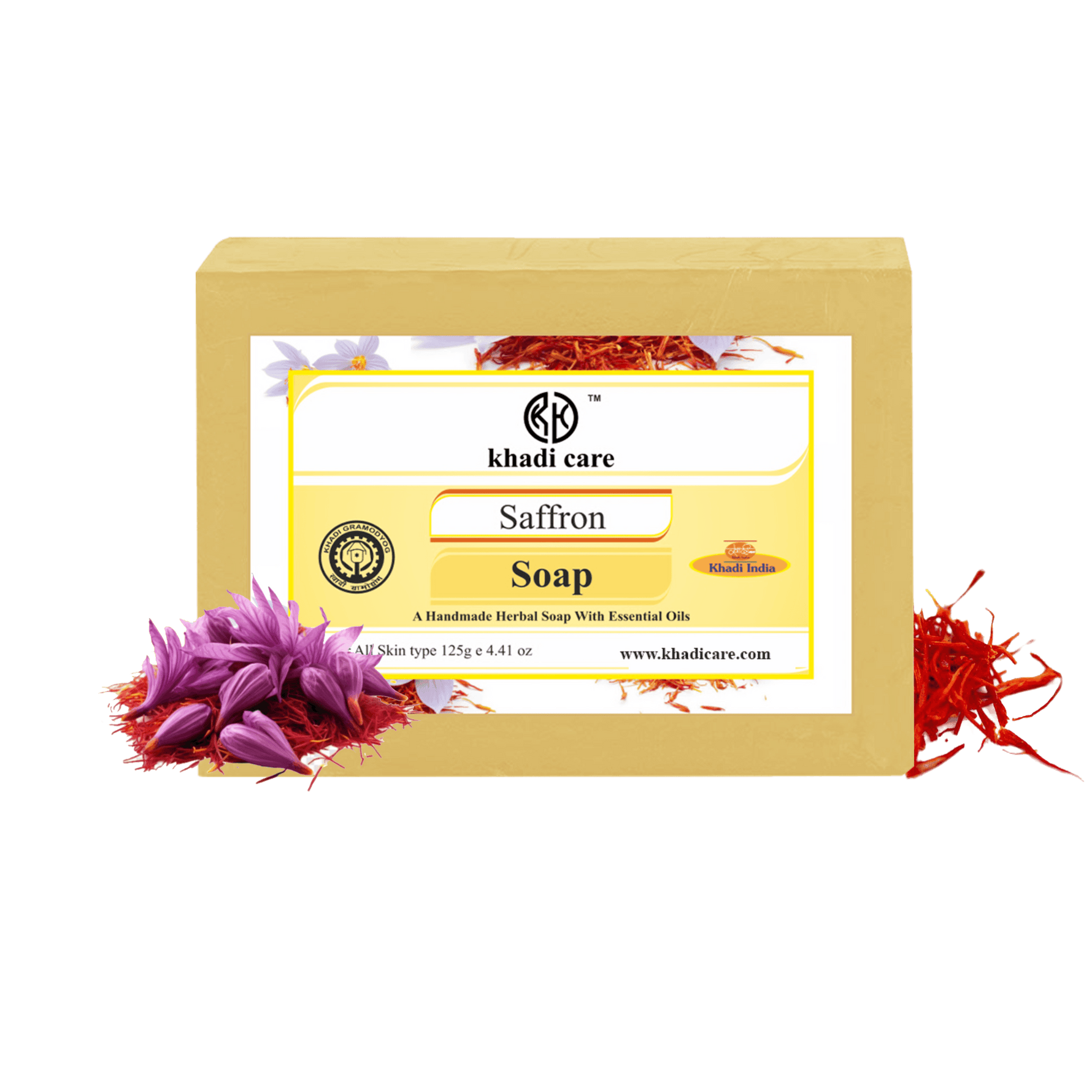 Khadi Care Herbal Saffron Soap - 125g