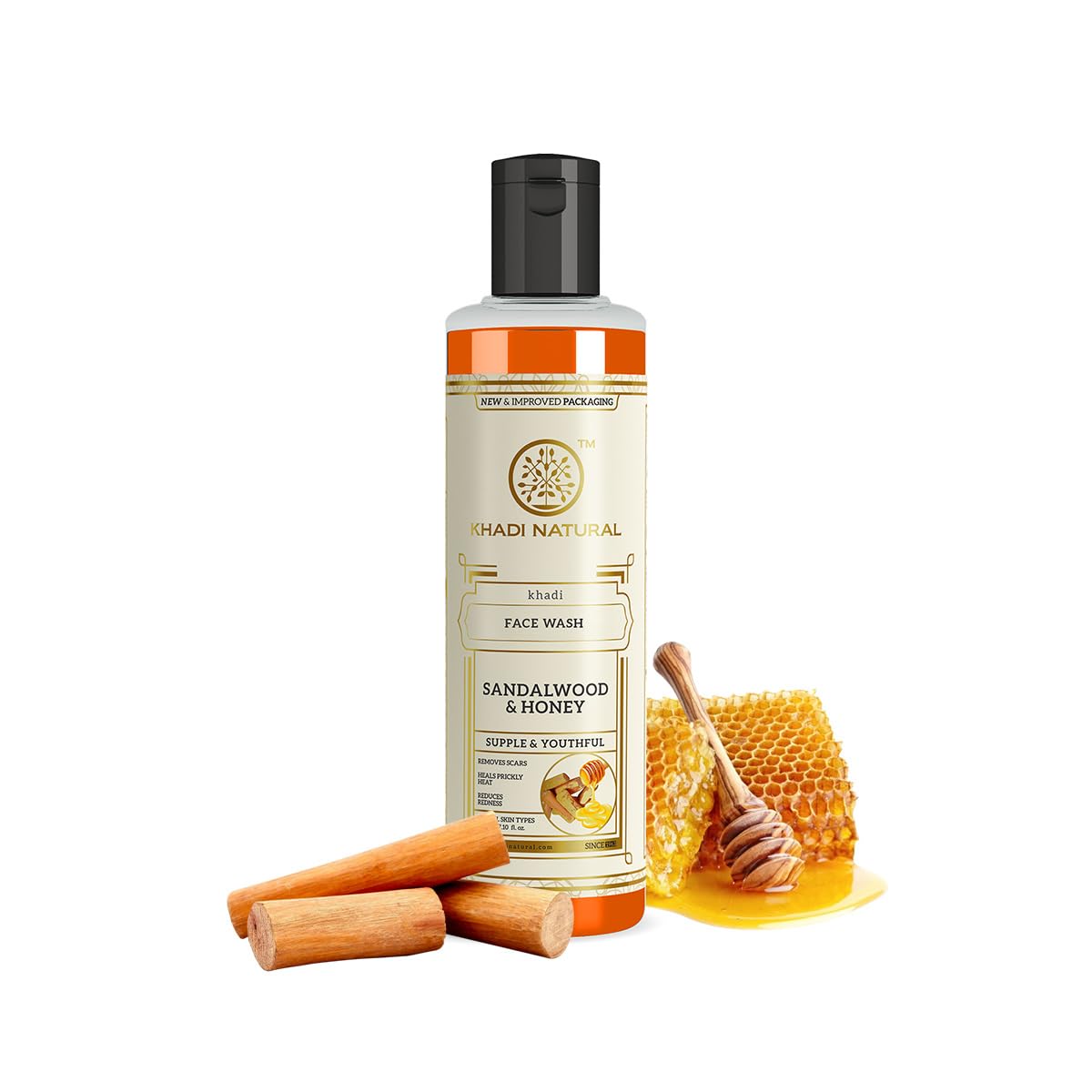 Bhudevam Naturals Khadi Sandalwood & Honey Face Wash For Soft, Smooth & Radiant Skin -210ML