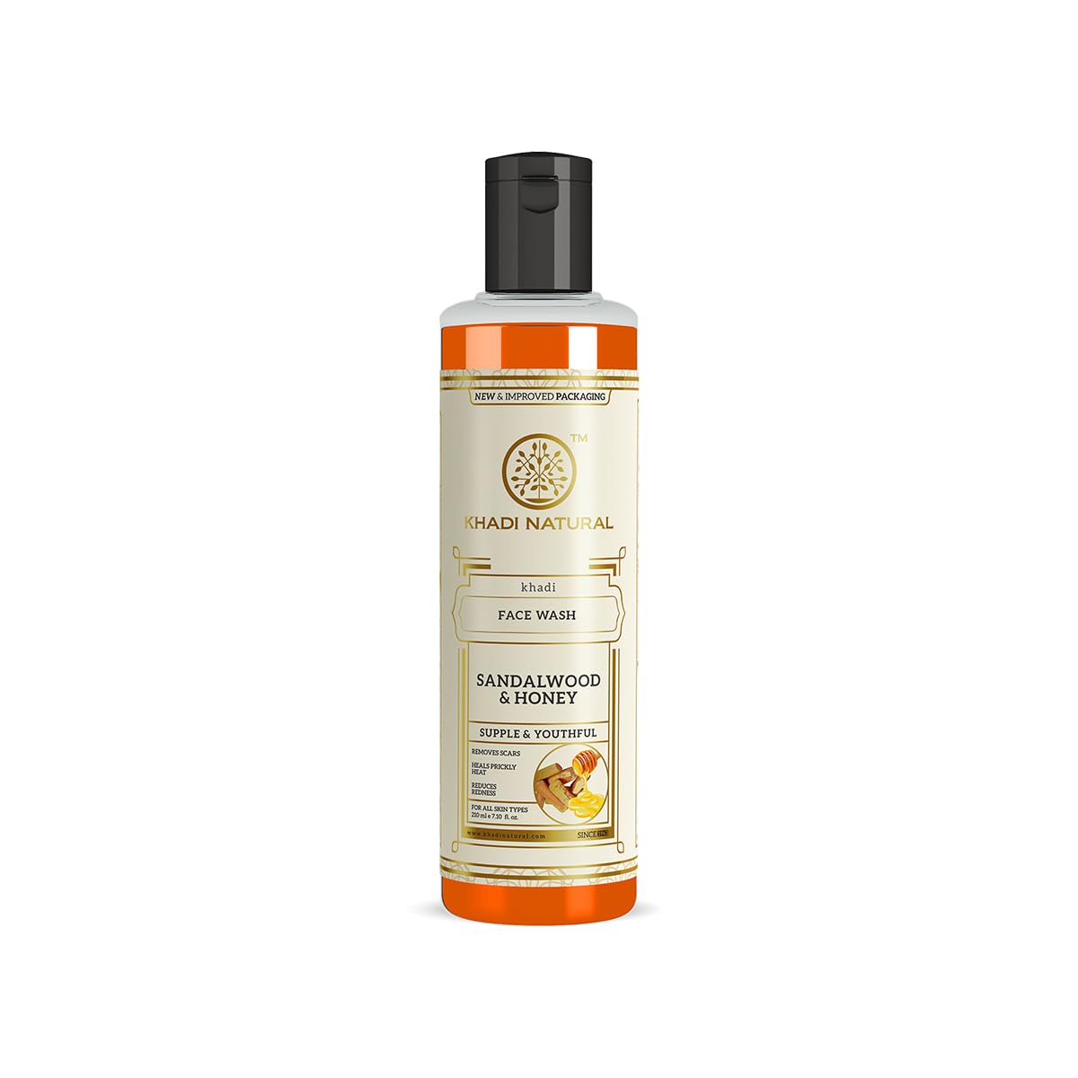 Bhudevam Naturals Khadi Sandalwood & Honey Face Wash For Soft, Smooth & Radiant Skin -210ML