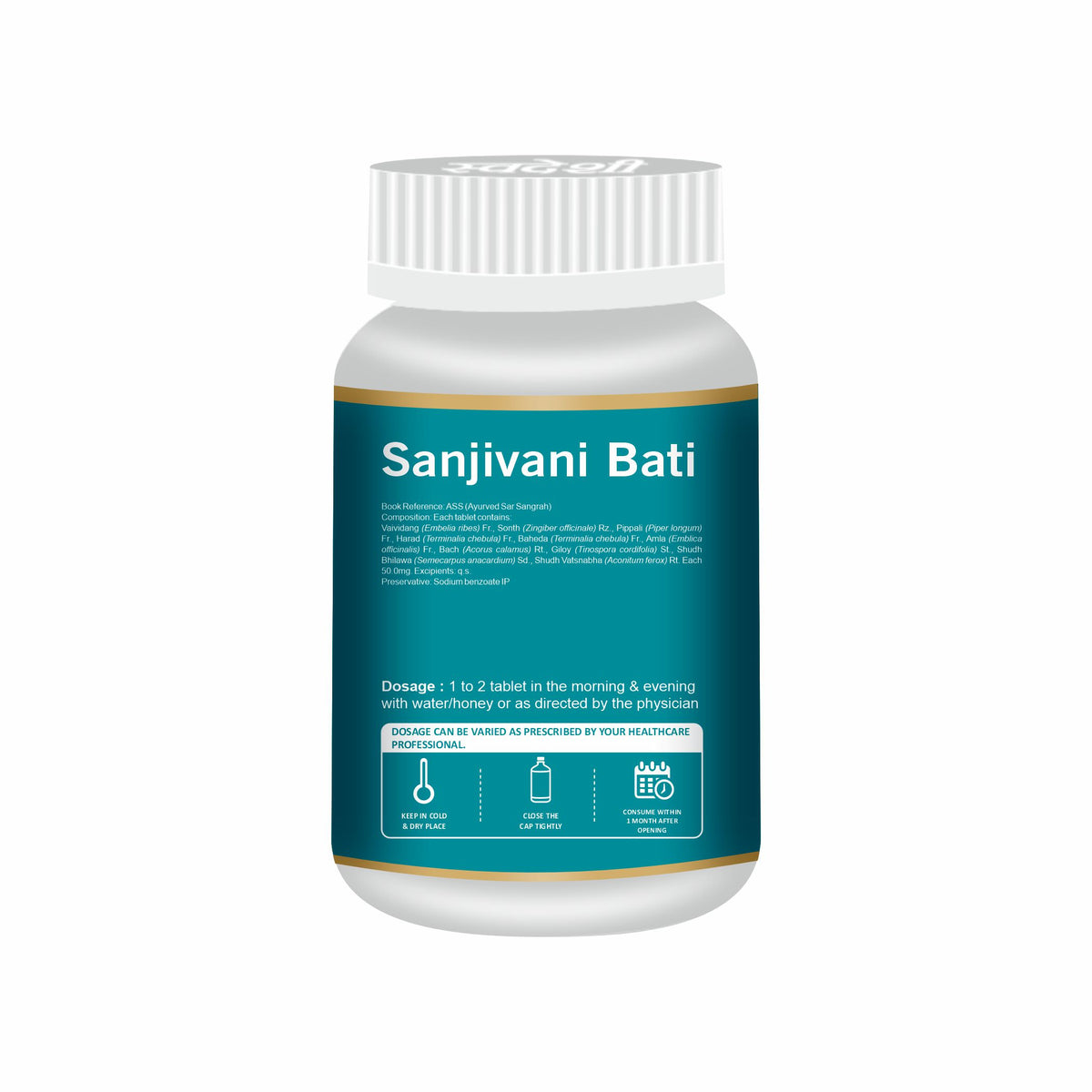 Pack of 2 Sanjivani Vati 60 Tab Support for Digestion, Diarrhea, Cough & Fever.