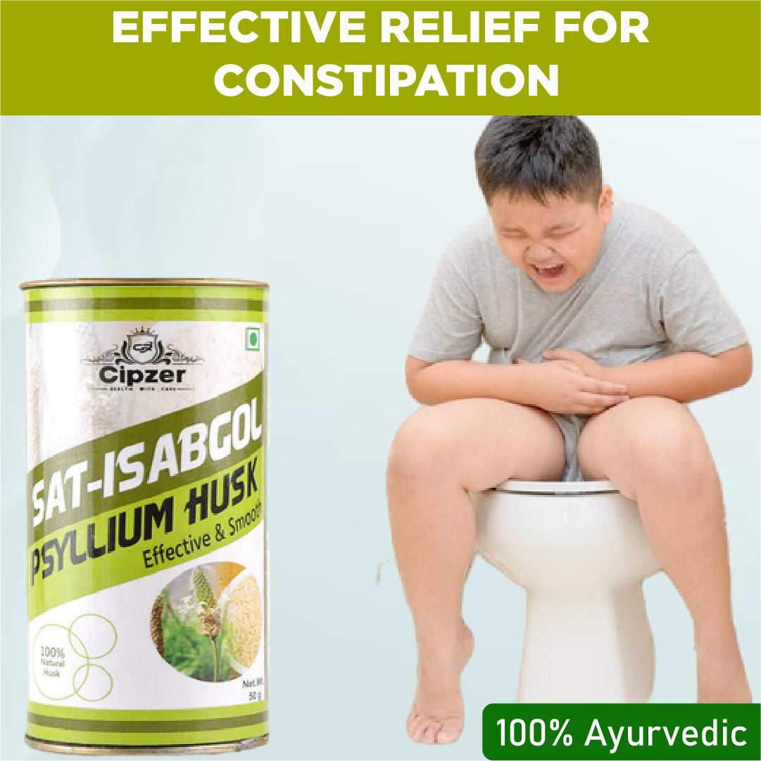 Cipzer Sat Isabgol Psyllium Husk Powder 50gm | Natural Digestion Support, Constipation Relief & Gut Health Booster