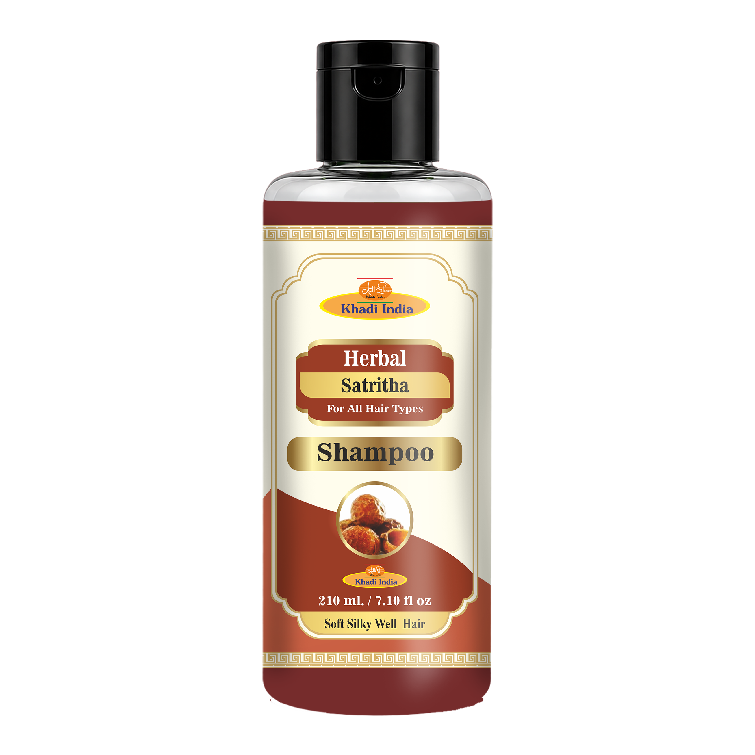 Khadi Care Herbal Satritha Shampoo for Deep Cleansing & Dandruff Control - 210ml