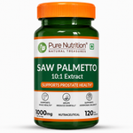 Pure Nutrition Saw Palmetto Capsules 1000mg Extract | 120 Vegan Capsules | Supports Prostate Health | Boosts Urinary Function | Natural Herbal Supplement