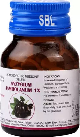 SBL Syzygium Jambolanum Trituration Tablet 1X - 25gm (Pack of 2)