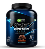 Pure Nutrition Whey Protein Blend (Isolate + Concentrate)2Kg Pouch, 58 Servings, 24g Protein, 5.5g BCAA per Serving, CHOCOLATE Flavour