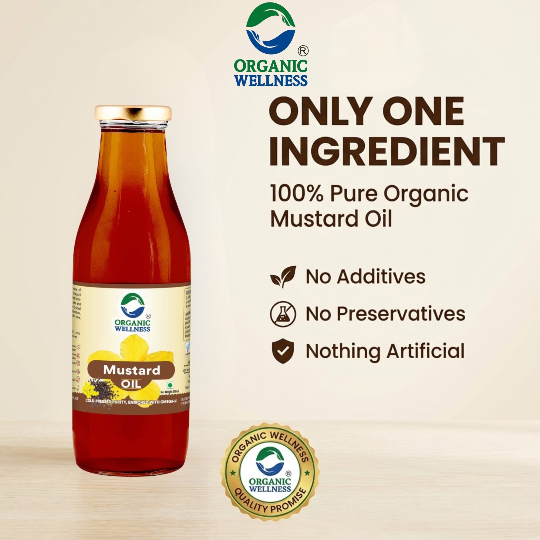 Organic Wellness Mustard Oil, 500 ml