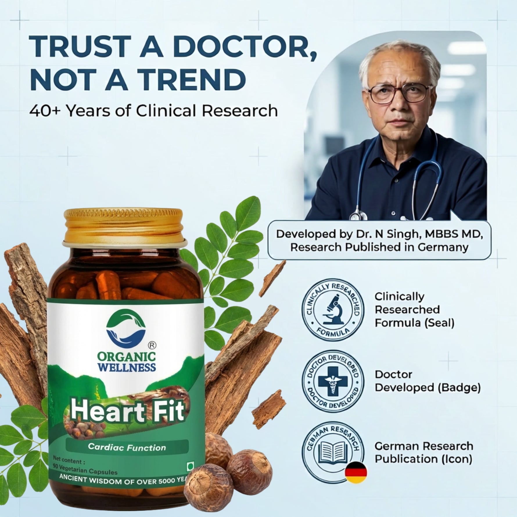 Organic Wellness Heart-Fit Capsules - 90 Capsules