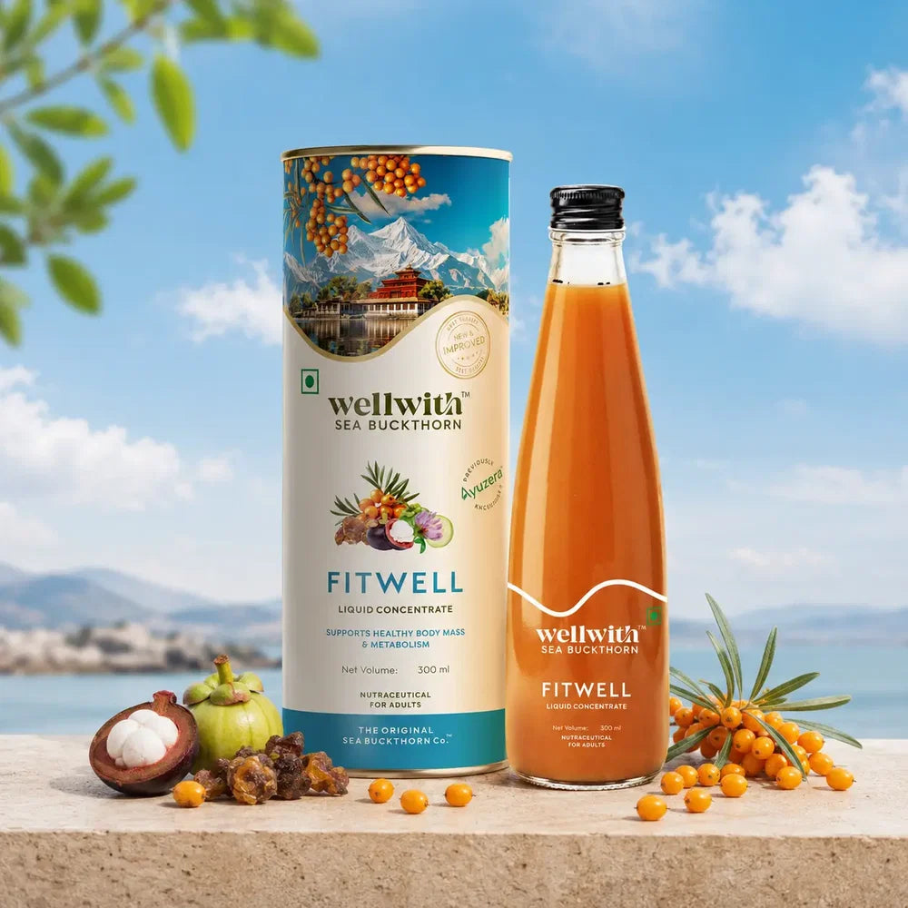 WellWith Sea Buckthorn FitWell Juice for Weight Management & Metabolism (300ml)