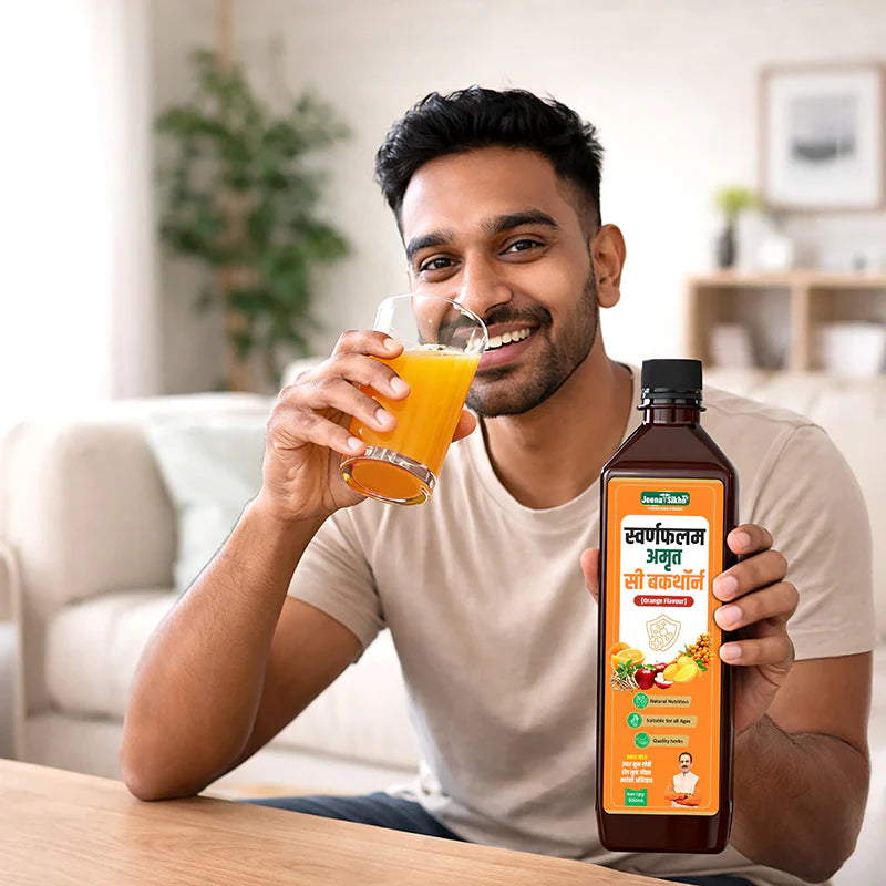 Jeena Sikho Swaranfalam Amrit Sea Buckthorn Berry Juice (500 ml, Orange Flavour)