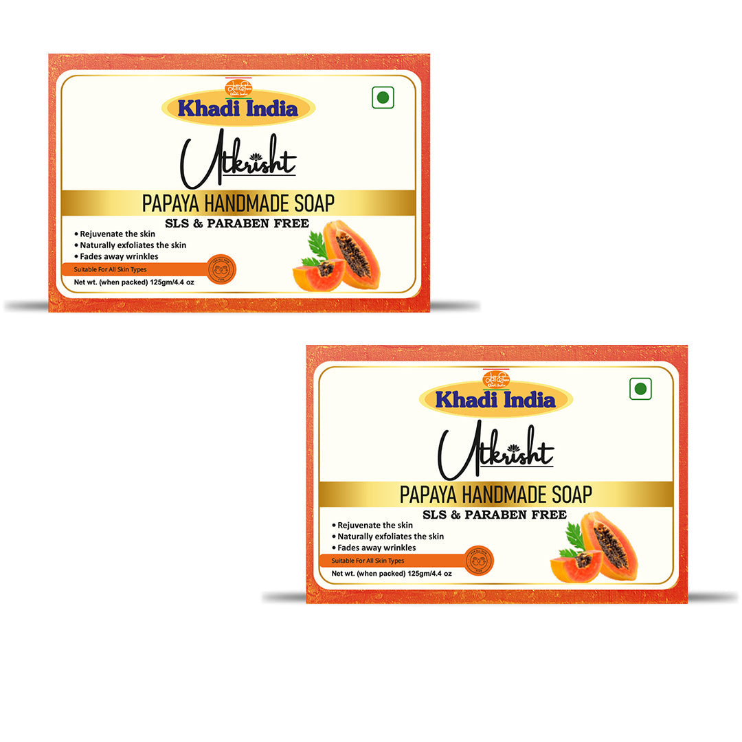 Utkrisht Khadi Papaya Soap (125g)