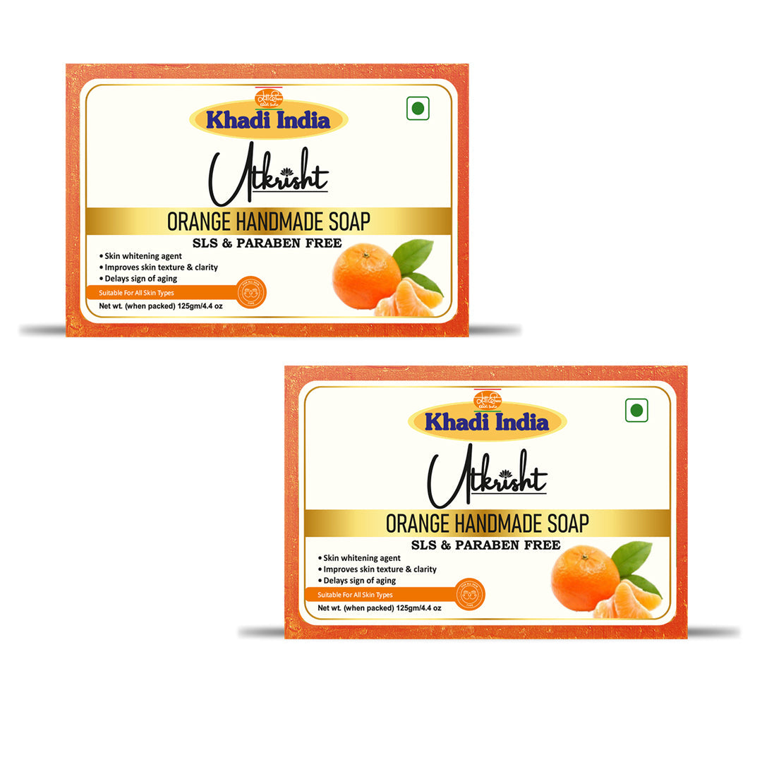 Utkrisht Khadi Orange Soap (125g)