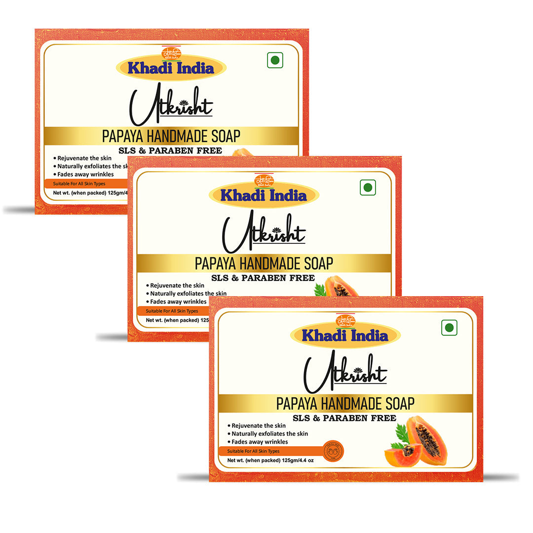 Utkrisht Khadi Papaya Soap (125g)