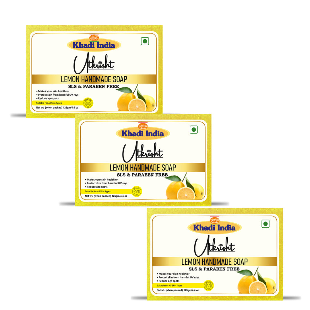 Utkrisht Khadi Natural Lemon Soap (125g)