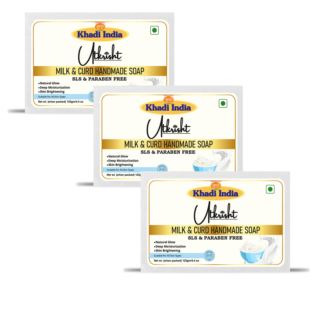 Utkrisht Khadi Milk and Curd Soap (125g)
