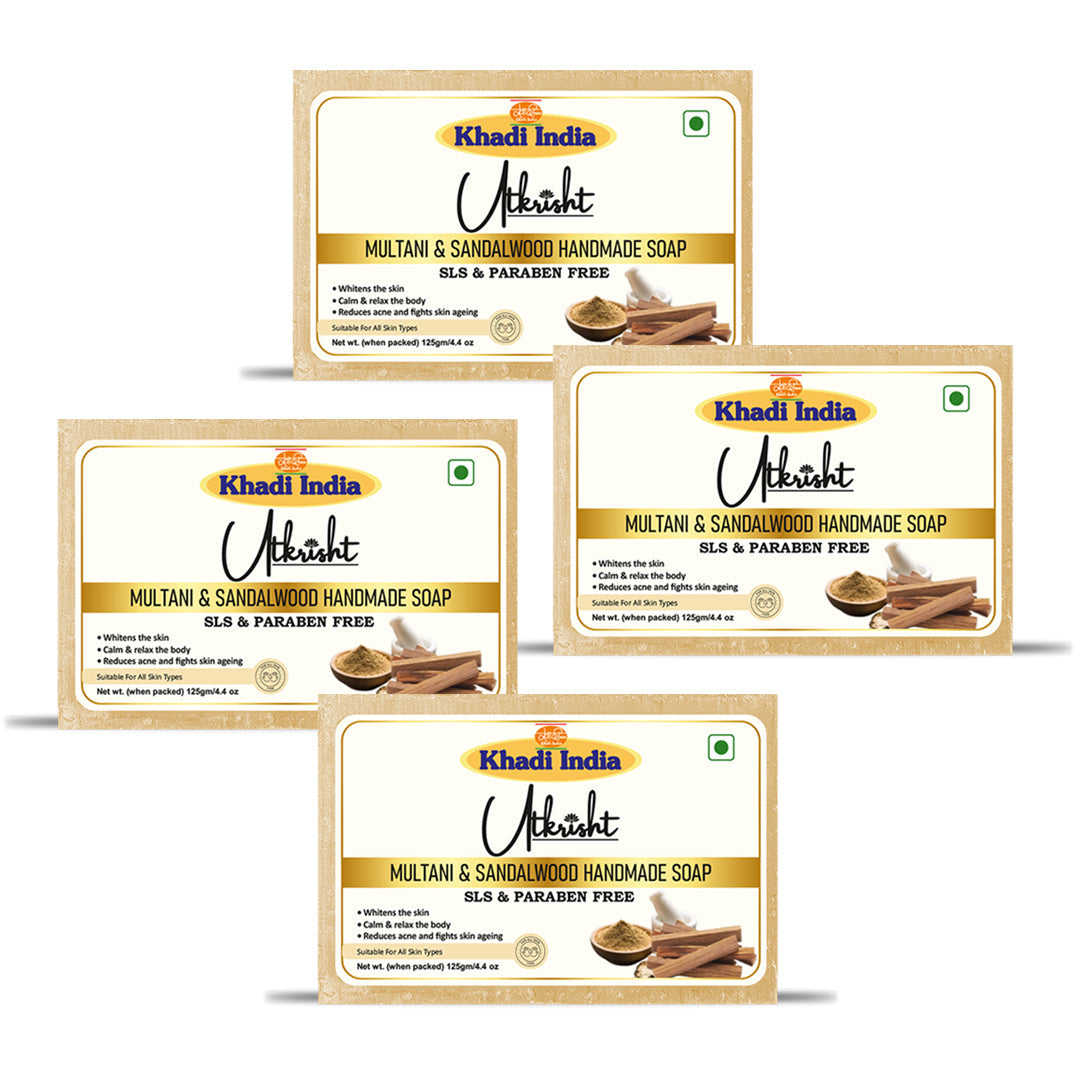 Utkrisht Khadi Multani Mitti & Sandalwood Soap (125g)