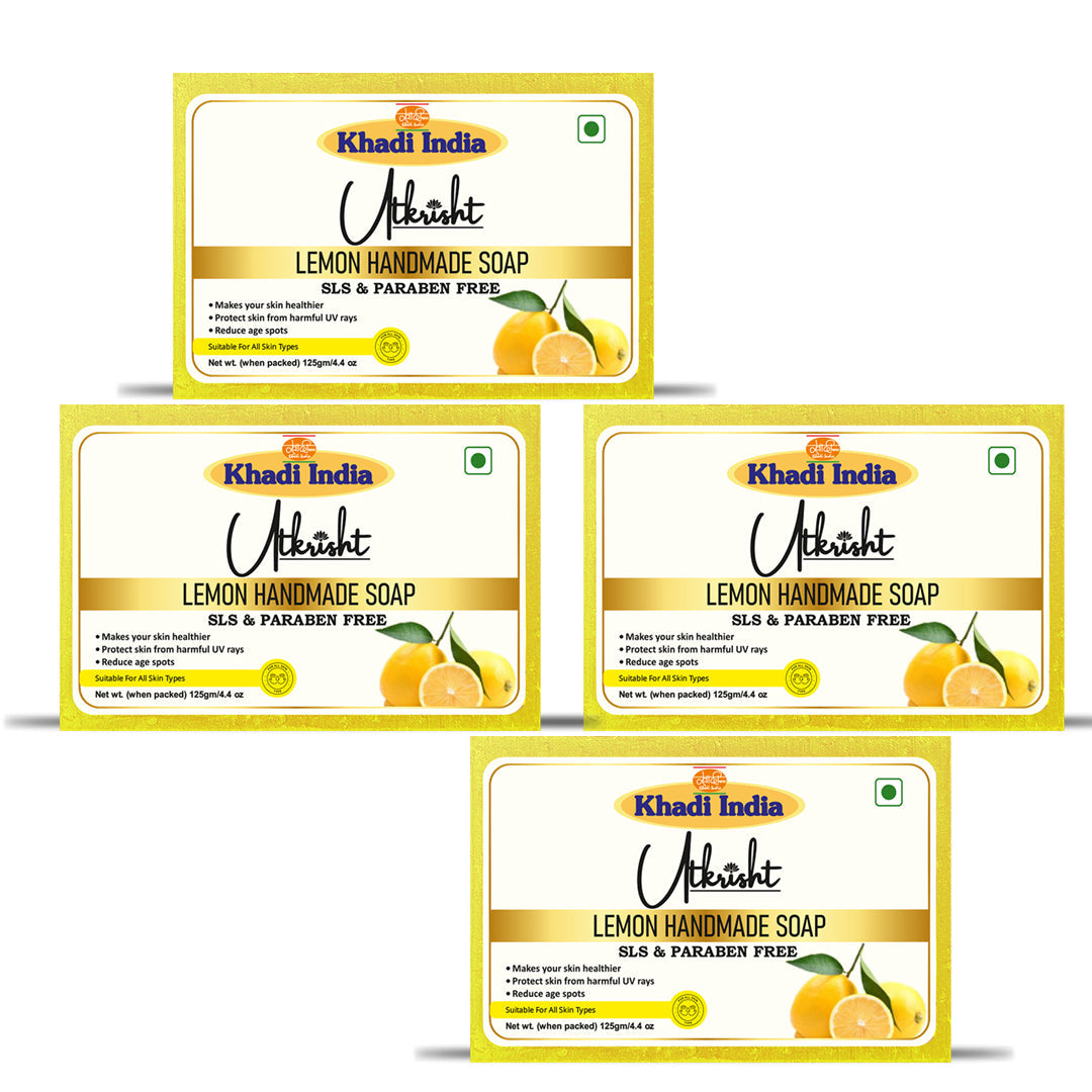 Utkrisht Khadi Natural Lemon Soap (125g)