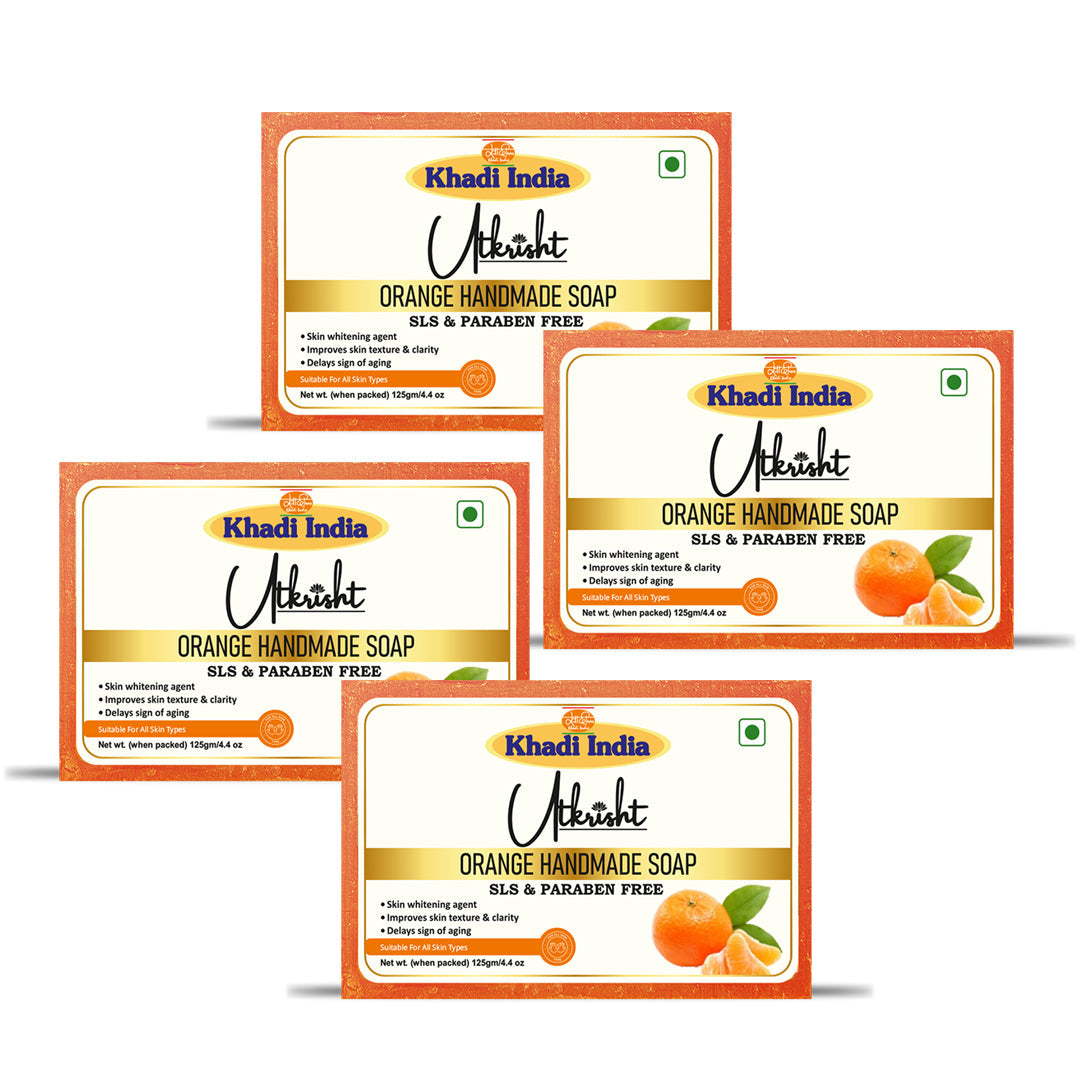 Utkrisht Khadi Orange Soap (125g)