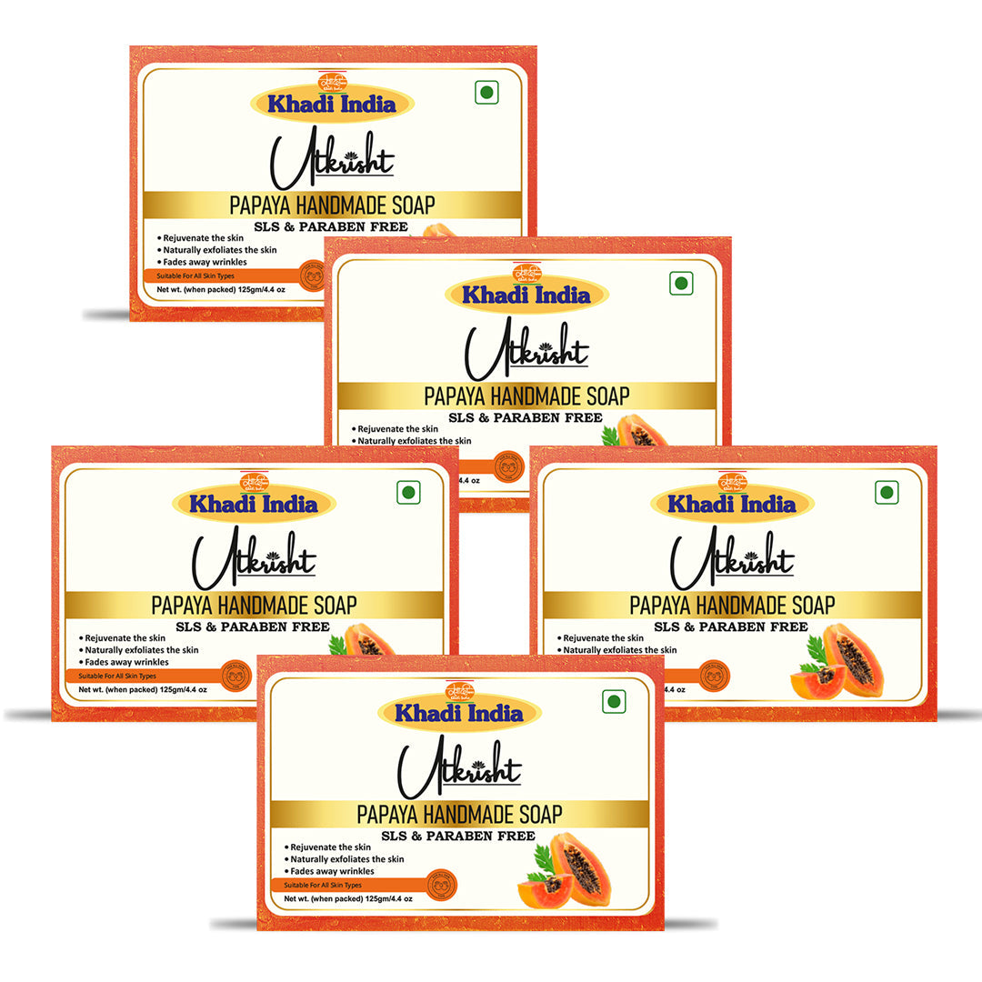Utkrisht Khadi Papaya Soap (125g)