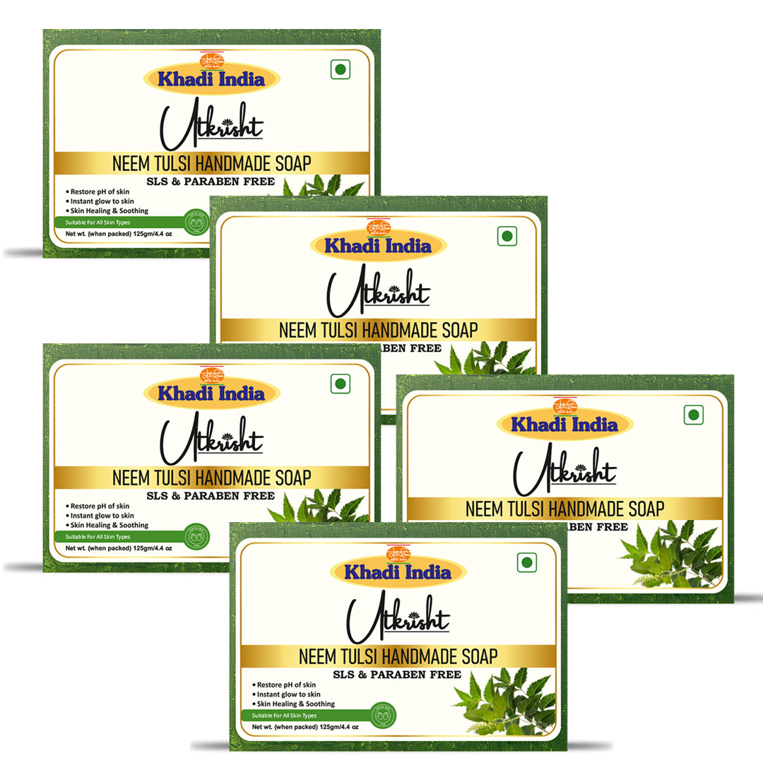 Utkrisht Khadi Neem & Tulsi Soap (125g)