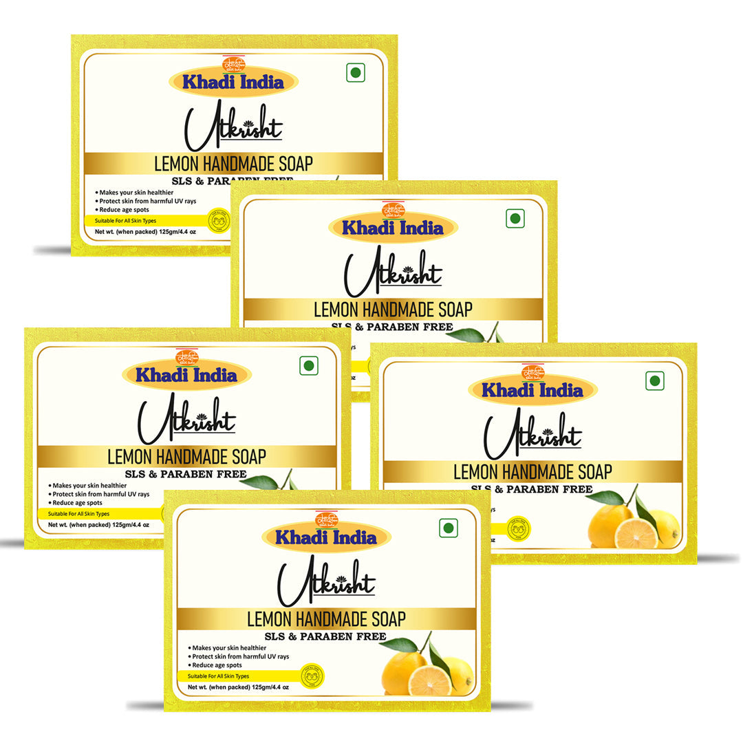 Utkrisht Khadi Natural Lemon Soap (125g)