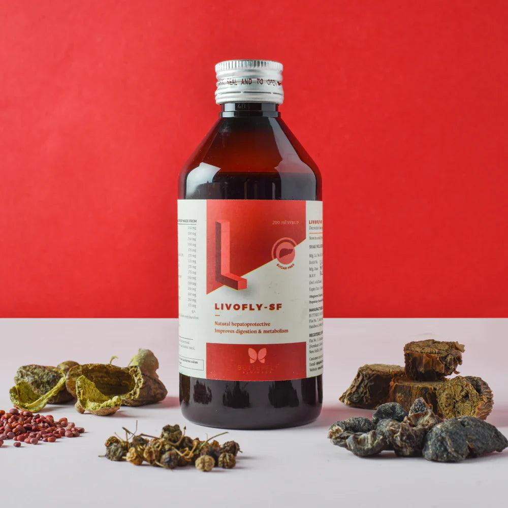 Butterfly Ayurveda Livofly (SF) Syrup - Natural Liver Detoxifier 1 Unit - 200 ml