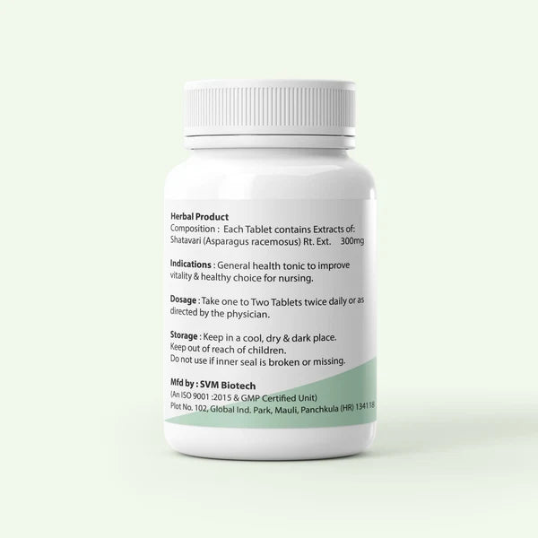 Dr. Satnam’s Arogyam Ayurveda Shatavari Tablets (500mg, 60 Tablets) | Pure Adaptogenic Shatavari Extract for Hormonal Balance, Lactation & Female Vitality