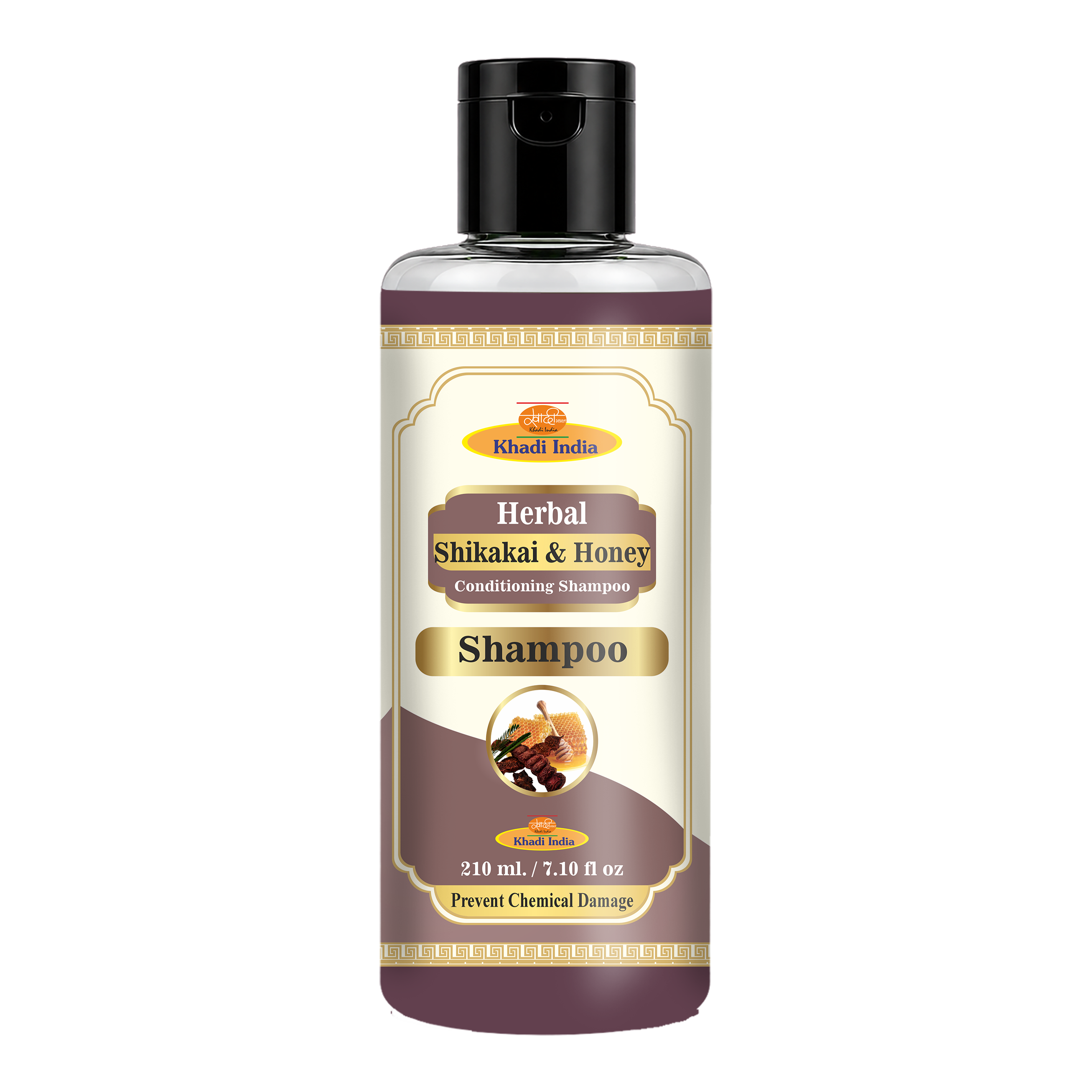 Khadi Care Herbal Shikakai & Honey Shampoo for Dry & Frizzy Hair - 210ml