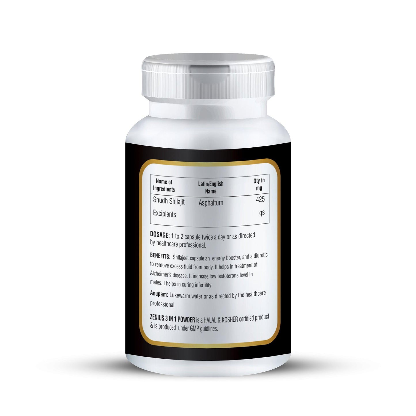 Zenius Shilajeet Capsules | for Sexual Stamina | Energy Level and Daily Wellness - 30 Capsule
