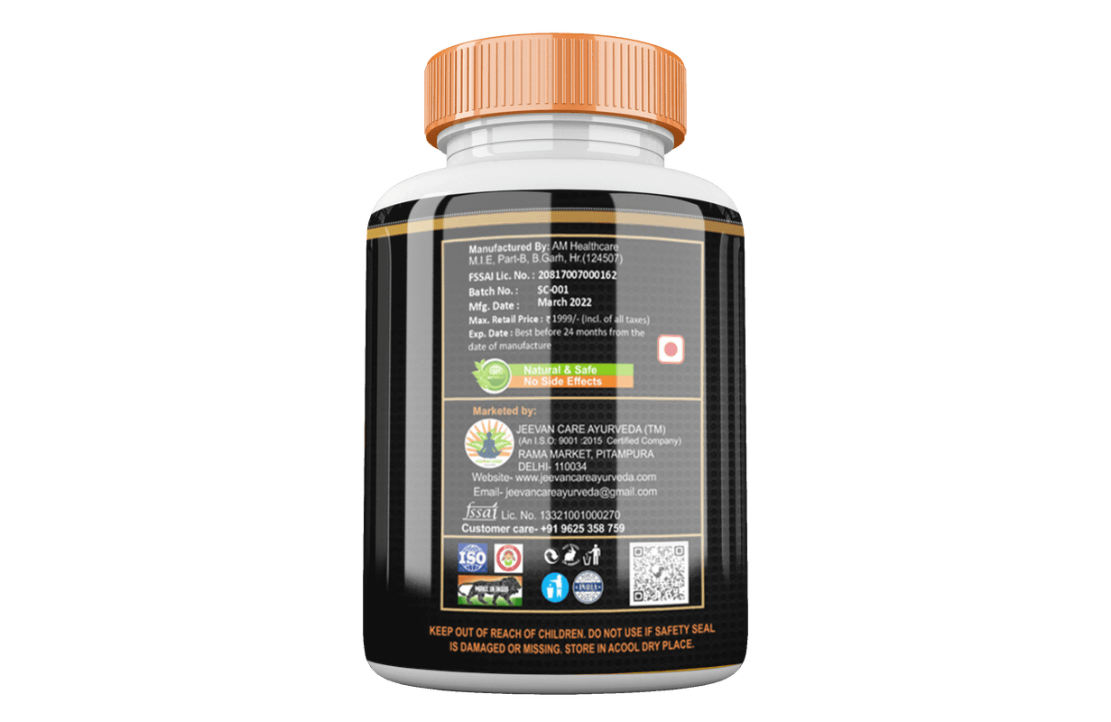 Divya Shree Shilajit Capsule Improves Physical Strength, Vigor & Vitality, Boot Stamina 60 Capsule, Jeevan Care Ayurveda